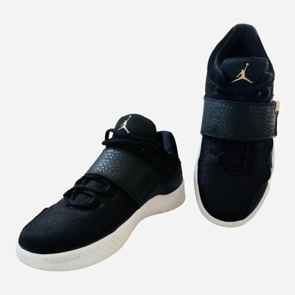 Air Jordan J23 Black Metallic Gold White Leather Men’s Sneakers 8.5